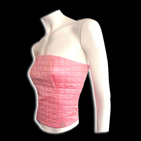 Chanel By Karl Lagerfeld Archive Pink Corset Bustier Top Seen On Ariana Grande - Picture 13 of 17